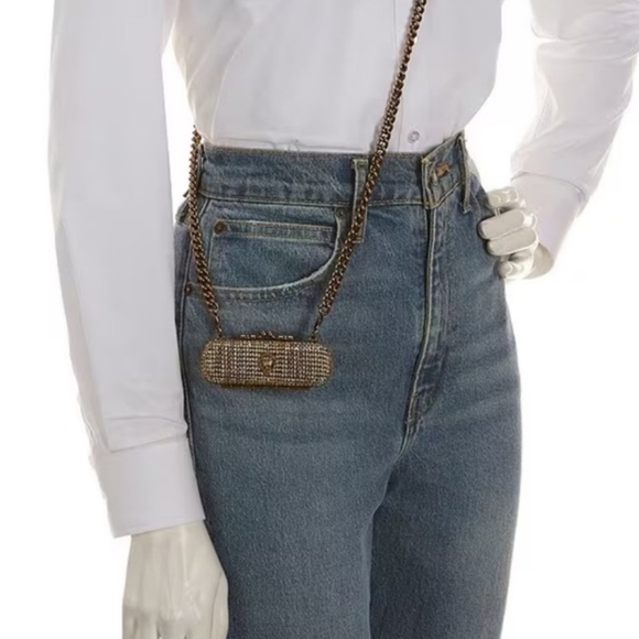 Kurt Geiger Crystal Lipstick Crossbody Bag With Mirror Nwt Rare - Picture 4 of 7